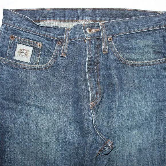 Cinch Jeans Men's 31x32 Silver Label Slim Fit Straight Leg Medium Wash Cowboy - Picture 6 of 15